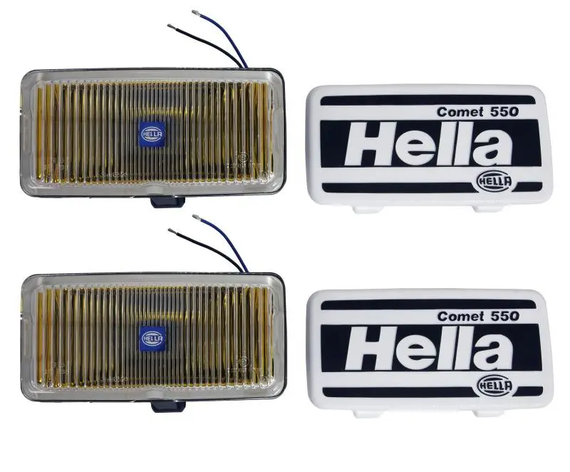 Hella 550 Series 55W 12V H3 Fog Lamp Kit - Amber 1