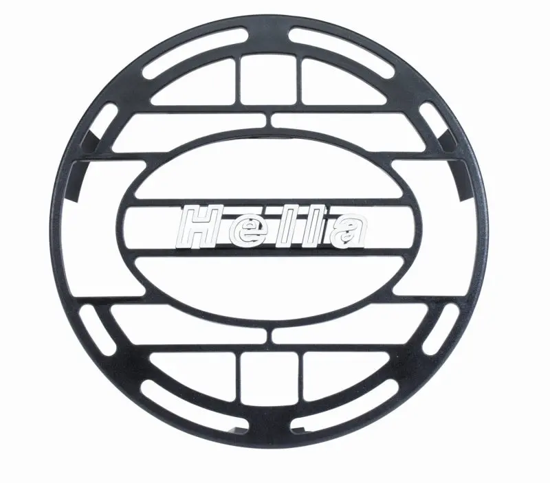 Hella Stone Shield Round Plastic Black Hella Logo Light Cover 1