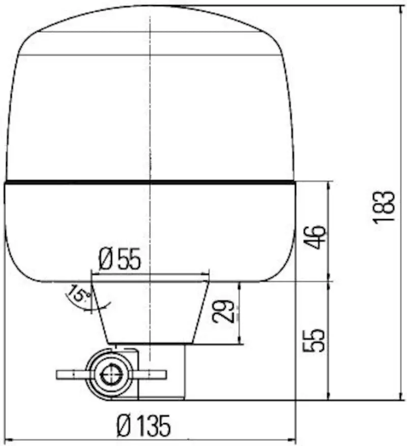 Hella Led Lamp 12/24V Amber Flex Mounting 2Rl 2