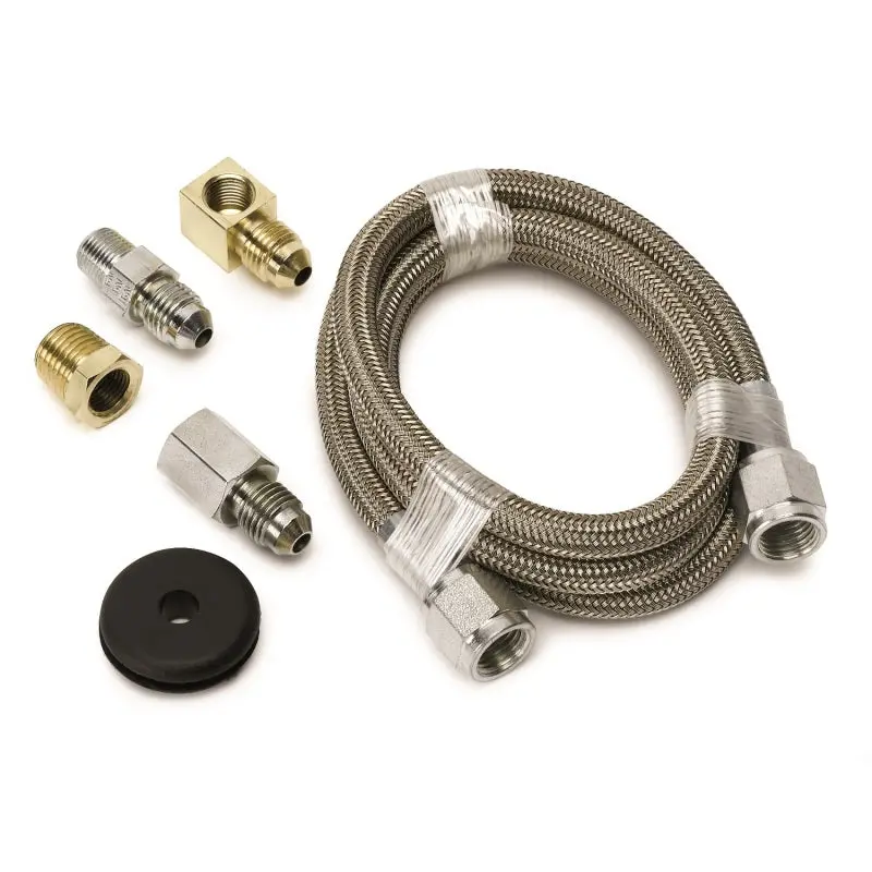 Autometer #4 Braided Ss Line (-4An) 3Ft 1/8In Npt Fittings 1
