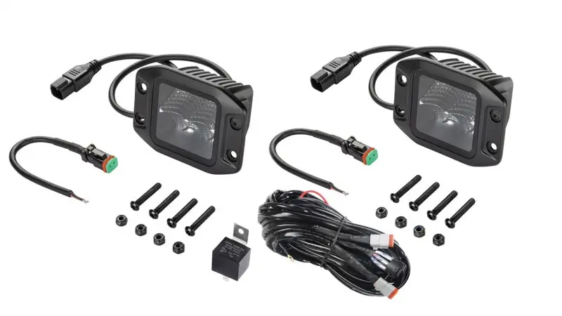 Hella Universal Black Magic 3.2In L.E.D. Cube Kit - Flood Beam (Flush Mount) 1