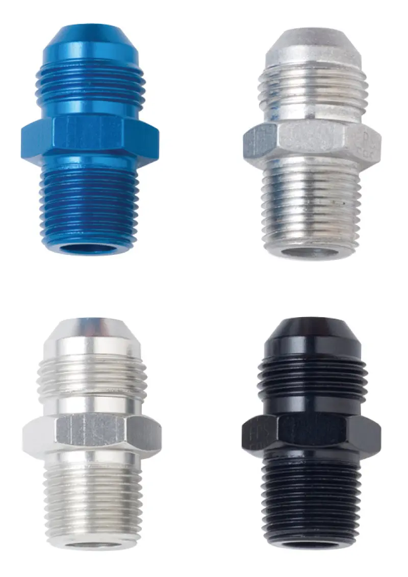 Fragola -8An X 1/2 Npt Straight Adapter - Black 1